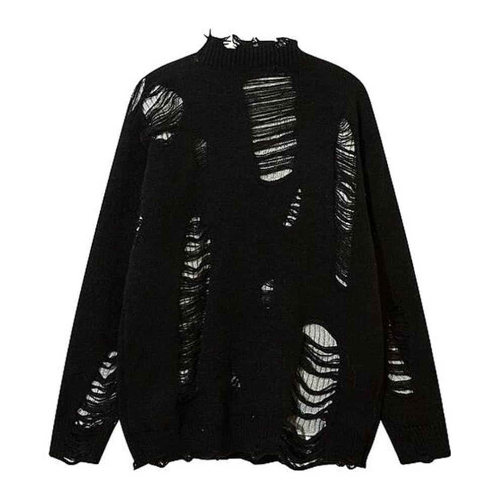 Amazon.com: Men Ripped Cardigan Sweater Long Sleeve V Neck